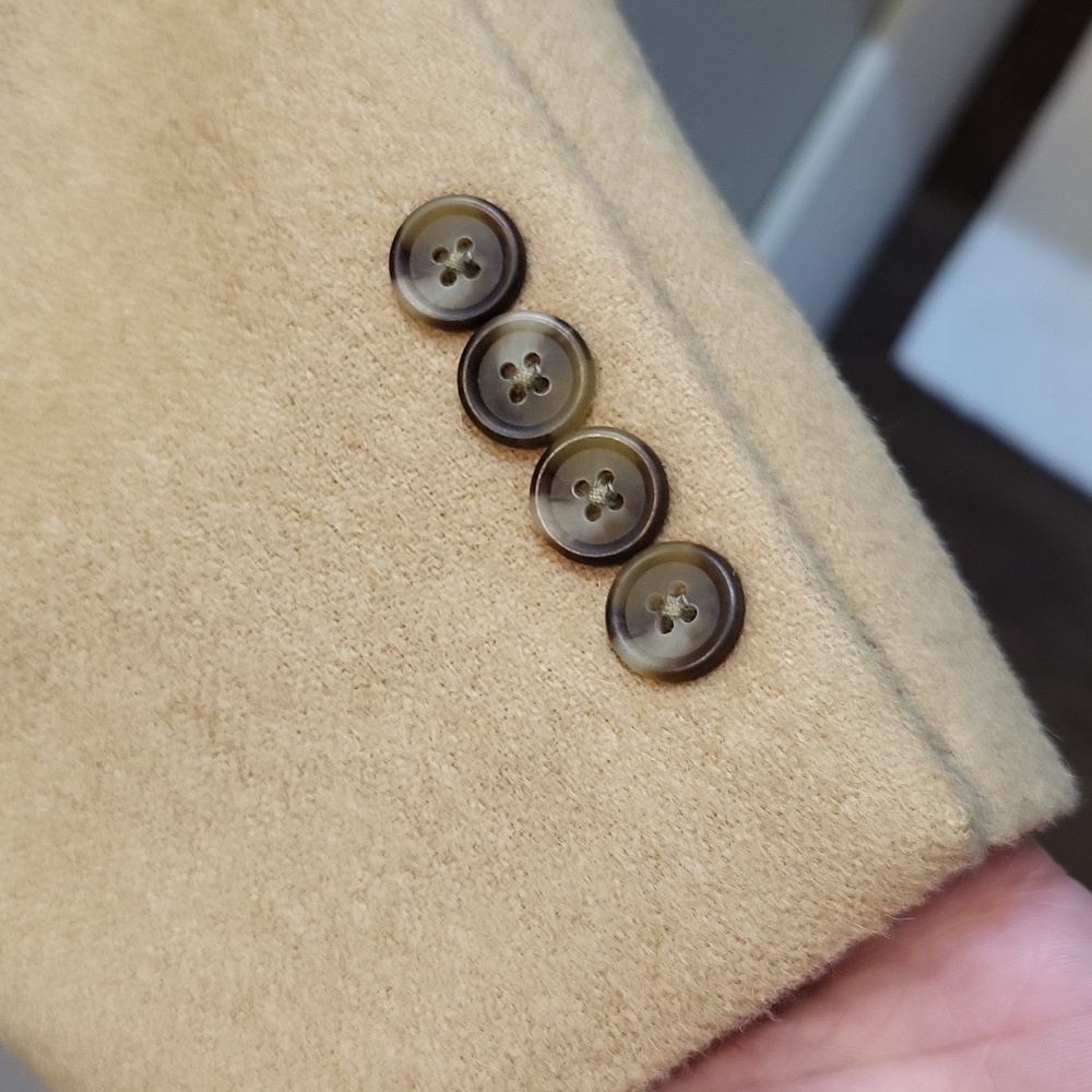 Jos A Bank 100% Camel Hair Blazer Jacket Soort Coat 40 Long - Picture 6 of 12